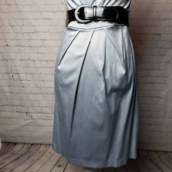 Maurices Silver Sleeveless Dress with Black Belt - Picture 6 of 7